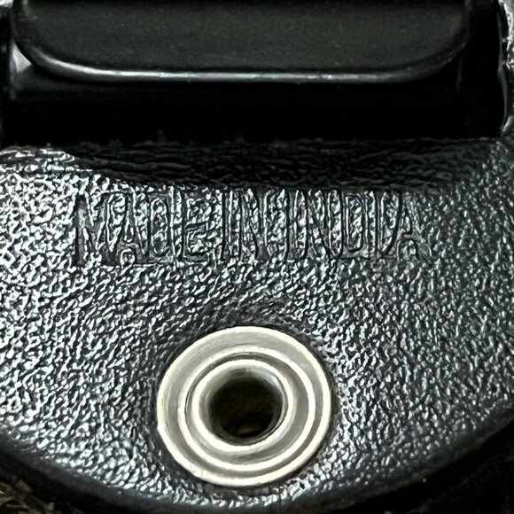 Galls Leather Badge Holder pocket belt clip necklace holes and snap closure - Picture 6 of 6